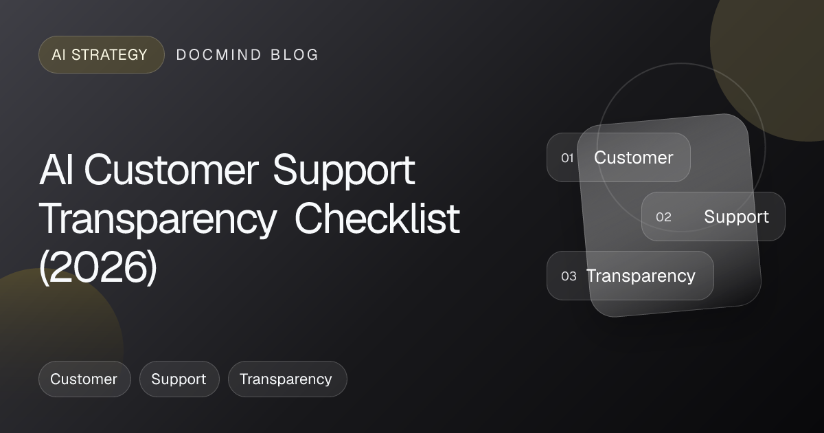 AI customer support transparency checklist cover